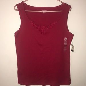 NWT Dark Red SJB Tank Top PXL
